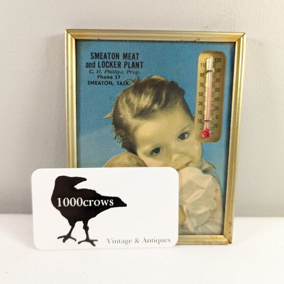 1966 decorative advertising thermometer Smeaton Meat and Locker Plant - Picture 8 of 8